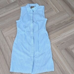 H&M Light Blue Striped Dress 8